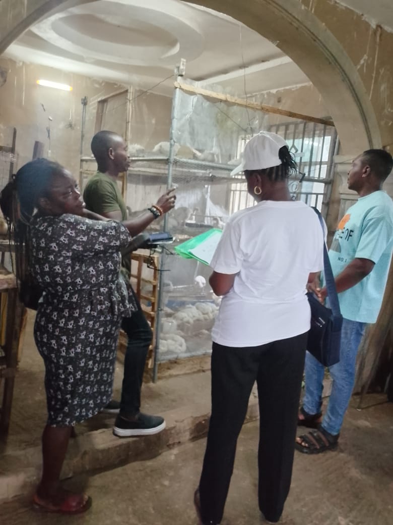 Union members visiting a poultry facility