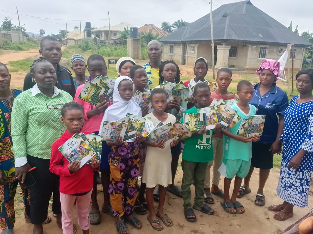 Community members and young people taking part in Farmers Union Nigeria outreach